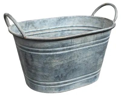 Produktbild von Pflanzkübel zink oval Landhausstil L36cm