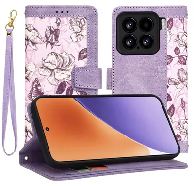 Produktbild von Techsuit FlipCraft Book Wallet Klapphülle mit Kabel für Xiaomi 15 - Mysterious Lila