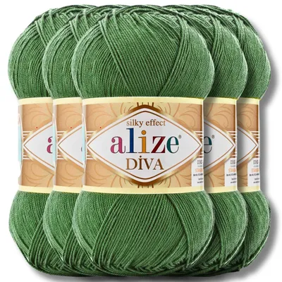 Obrázek produktu pro Alize 5x 100 g vlna Diva, jednobarevná, háčkování, pletení (563)