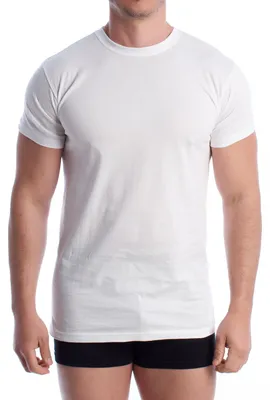 Imagen del producto de Camiseta interior masculina de algodón con mangas cortas, modelo Q1003
