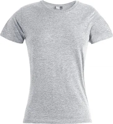 Produktbild von Premium T-Shirt Plus Size Damen, Sportgrau, XXXL