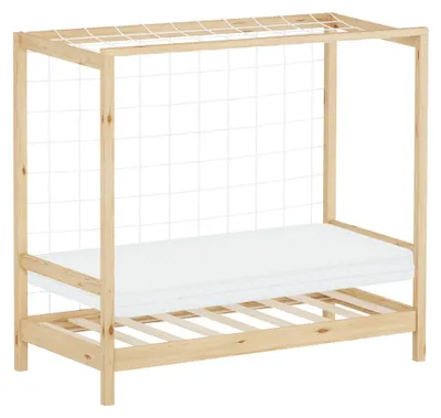Obrázok produktu pre Detská postieľka s bránkou na futbal a matracom 70x140 cm