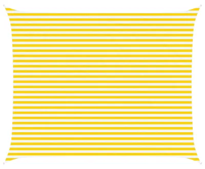 Image de vidaXL Tente d'ombrage jaune et blanche 5 x 4 m 100 % polyester Oxford