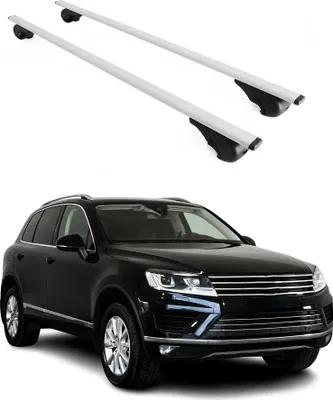 Produktbild von Dachträger Gepäckträger für VW Touareg 2010-2018 Grundträger Metall Silber 2tlg