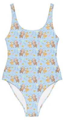 Produktbild von Mr. & Mrs. Panda Badeanzug Bär & Fuchs Disco Größe M - Beige - Geschenk, Clubs, Nachtclub, Feiern, Tanzen, Clubbing, Shape-Badeanzug, Damen-Badeanzug, Schwimmanzug