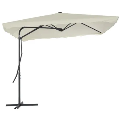 Immagine prodotto di Maison Exclusive - Ombrellone con palo in acciaio 250x250 cm bianco sabbia