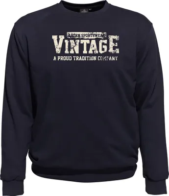 Produktbild von Übergrößen Sweatshirt AHORN SPORTSWEAR Vintage beige Navy 9XL