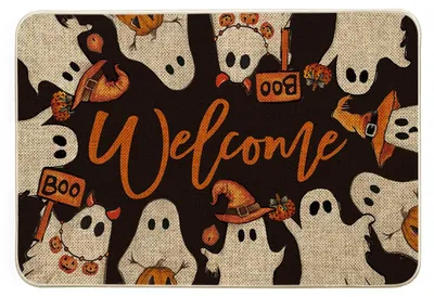 Halloween-Türvorleger Geister Kürbisse 40x60 cm