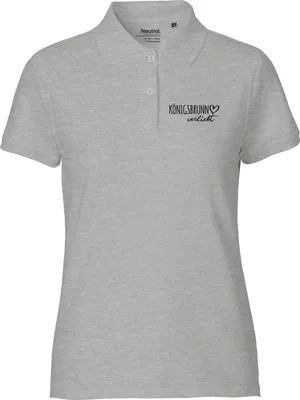 Produktbild von Huuraa Damen Polo Shirt Königsbrunn verliebt S Sport Grey Bio Baumwolle Fairtrade Poloshirt Geschenkidee