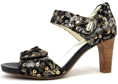 Image de Laura Vita - Sandales pour femmes, modèle Damenschuhe, couleur noire, style décontracté