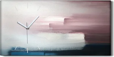 Produktbild von Wanduhr Bürouhr Leinwand Bild Geräuschlos 60x30 Malerei Abstrakte Kunst - weiße Hände