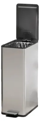 Image de Poubelle, acier inoxydable, à pédale, 20 L