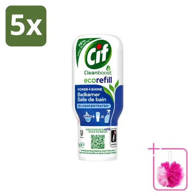 Produktbild von 5 x Cif Power & Shine Badreiniger Nachfüller - 70 ml - Sparpackung - 5 Stücke