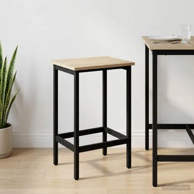 Image de Maison Exclusive - Tabouret de bar en chêne Sonoma, dimensions 40 x 32 x 64 cm, matériau : bois composite