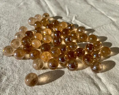Glaskugeln 50 Stück, amber, 16 mm, Dekokugeln