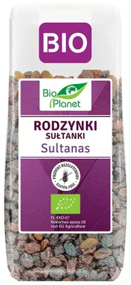 RODZYNKI SUŁTANKI BEZGLUTENOWE BIO 200 g - BIO PLANET