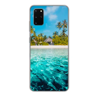 Produktbild von MuchoWow® Handyhülle Schutzhülle Hülle für Samsung Galaxy S20 Plus Strand - Palmen - Meer Silikon Softcase Handy Hülle - Hartschale