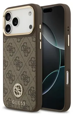 Immagine prodotto di Guess 4G strass Logo Magsafe Custodia per Iphone 17 Pro Max - Brązowe