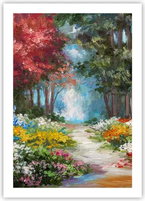 Produktbild von Poster - Poster ohne Rahmen - Impressionismus Natur Wald - 50x70 cm - Wand Bild - Wanddeko - Wandbilder - Kunstposter - Wandposter - Bilder - Kunstdruck - Wanddekoration - Wandbild - P2XPA50x70-4271