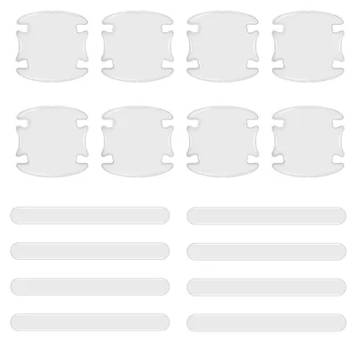 Produktbild von 16x Auto Türgriff Schutzfolie Transparent Kratzschutz PVC Selbstklebend