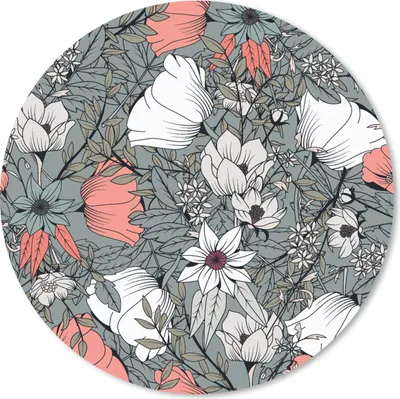 Produktbild von MuchoWow® Mauspad Mousepad Mohn - Skizze - Vintage 30x30 cm - Mousepads - Maus Mat - Pad - Mausunterlage - Tischunterlage - Schreibtischmatten