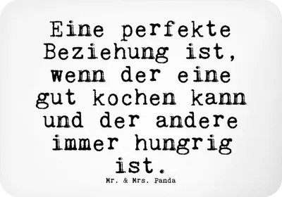 Produktbild von Mr. & Mrs. Panda magnet Eine perfekte Beziehung ist,... - Weiß - Geschenk, Kühlschrankmagnet, Spruch, Notizhalter, Sprüche, Weisheiten Zitate Lustig Weisheit Worte, Ehe
