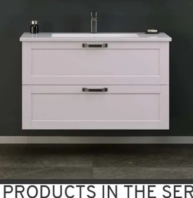 Produktbild von Badmöbel Unterschrank mit Keramik Waschbecken 100cm