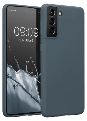 Produktbild von kwmobile Handyhülle für Samsung Galaxy S21 Plus Hülle - TPU Case - Kabelloses Laden - Schutzhülle Cover in Dunkler Schiefer