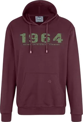 Produktbild von Übergrößen Kapuzen-Sweatshirt AHORN SPORTS Vintage Number grün Maroon Red 3XL