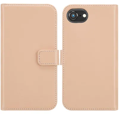 Imagen del producto de Funda de Cuero Auténtico tipo Libro para Apple iPhone 17e / 16e - Dusty Pink