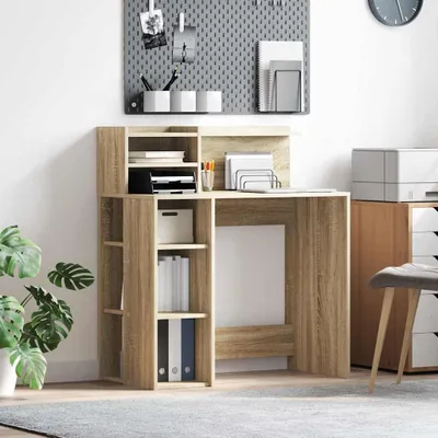 Image de Bureau exclusif - Bois stratifié imitation chêne Sonoma, dimensions 90 x 48 x 101,5 cm