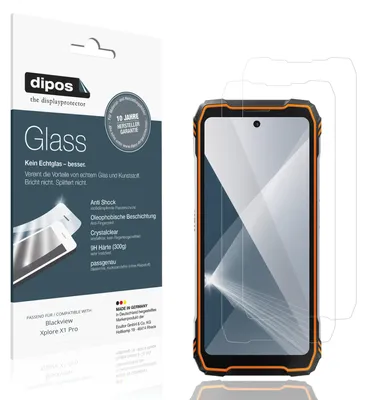 Immagine prodotto di 2x Pellicola Protettiva per Blackview Xplore X1 Pro Protezione Vetro Flessibile 9H dipos