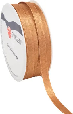 Produktbild von PRÄSENT Satinband 6 mm x 10 m Geschenkband Dekoband Schleifenband Bastelband
