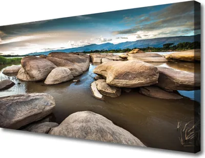 Produktbild von Tulup Leinwand-Bilder 100x50 Wandbild Canvas Kunstdruck Felsen Landschaft