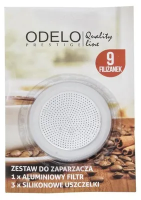 Immagine prodotto di Set di ricambio composto da 1 filtro e 3 guarnizioni in silicone per la caffettiera espresso RUTTI da 9 tazze