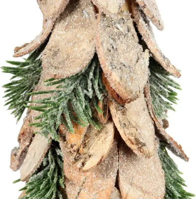 Produktbild von Weihnachtsbaum aus Holz, 38 cm - Grünes Dekorationselement
