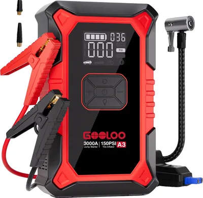 Produktbild von Tragbarer Auto-Starthilfe, 3000A Spitzenstrom, 12000mAh Batterie, A3