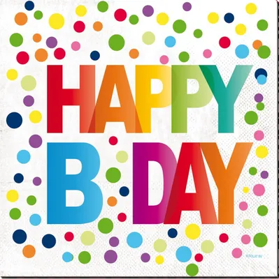 Produktbild von 16 Lunch-Servietten Happy Birthday Dots