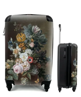 Produktbild von MuchoWow® Koffer Handgepäck Trolley Rollkoffer Kleine Reisekoffer mit 4 Rollen - Stilleben mit Blumen - Gemälde von Eelke Jelles Eelkema - Cabin Size < 55x40x23 cm & 55x40x20 cm - Fotokoffer - Kabinenkoffer - Boardgepäck - Reise-Box - Reisekoffer - Reisegepäck - Koffer mit Bild - Trolley für Kinder