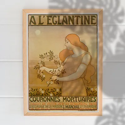 Produktbild von Vintage-Plakat - Blumenkranz - A1 (59,5 cm x 84 cm)