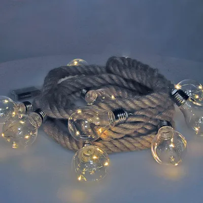 Obrázok produktu pre Jedinečná LED lanová girlanda s 10 priehľadnými svetlami pre vnútorné použitie