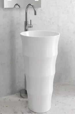 Produktbild von Totem-Waschbecken LOUVRE 83x42x42 cm aus Keramik KARAG