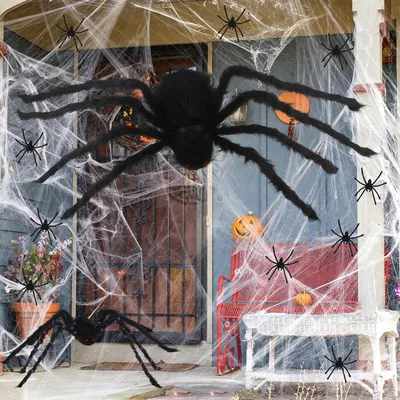 Productafbeelding van Halloween spin 125 cm decoratie groot met 3 m