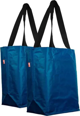 Produktbild von Famanu Fahrradtasche Einkaufstasche - wiederverwendbar, blau