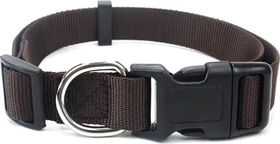 Produktbild von Robustes Hundehalsband aus Nylon – stufenlos verstellbar, leicht & bequem – für Welpen, kleine & große Hunde – S, M & L Größe M Braun