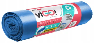 Obrázok produktu pre Vrecia na odpad EKO 60 l, 10 kusov, modré