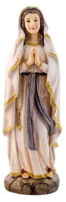Jungfrau von Lourdes Figur, Harz, handbemalt, 30 cm