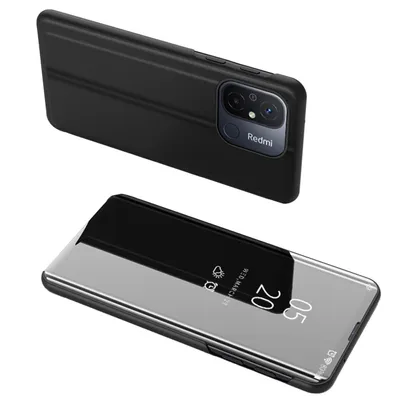 Produktbild von Klarsichthülle Für Xiaomi Redmi 11A / Poco C55 / Redmi 12C Flip Cover Schwarz