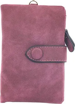 Produktbild von Damen Leder Geldbörse, Dreifach Gefaltete Geldbörse, Frauen Kurze Entwurfs-Art und Weise Kunstleder-Kartenhalter, violett