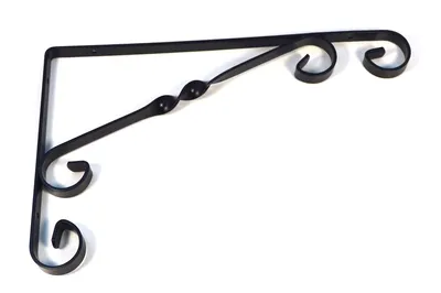 Produktbild von IHC Regalträger Wandkonsole Regalbodenträger Antik Schabby Regalwinkel Schwarz 18х28cm, 2 Stück